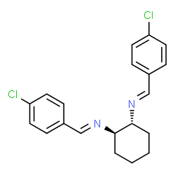 ChemSpider 2D Image | (E,E)-N,N'-(1R,2R)-1,2-Cyclohexanediylbis[1-(4-chlorophenyl)methanimine] | C20H20Cl2N2