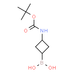 ChemSpider 2D Image | [3-({[(2-Methyl-2-propanyl)oxy]carbonyl}amino)cyclobutyl]boronic acid | C9H18BNO4