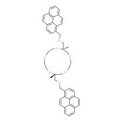 ChemSpider 2D Image | (2S,9S)-2,9-Dimethyl-2,9-bis[(1-pyrenylmethoxy)methyl]-1,4,7,10,13-pentaoxacyclopentadecane | C48H48O7