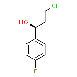 ChemSpider 2D Image | (1S)-3-Chloro-1-(4-fluorophenyl)-1-propanol | C9H10ClFO