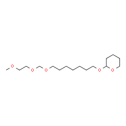 ChemSpider 2D Image | 2-({7-[(2-Methoxyethoxy)methoxy]heptyl}oxy)tetrahydro-2H-pyran | C16H32O5