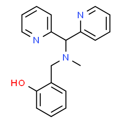 ChemSpider 2D Image | 2-{[(Di-2-pyridinylmethyl)(methyl)amino]methyl}phenol | C19H19N3O