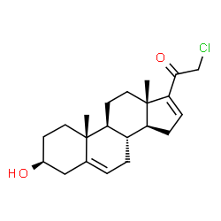 ChemSpider 2D Image | (3beta)-21-Chloro-3-hydroxypregna-5,16-dien-20-one | C21H29ClO2