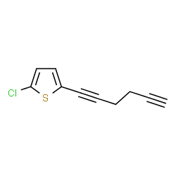 ChemSpider 2D Image | 2-Chloro-5-(1,5-hexadiyn-1-yl)thiophene | C10H7ClS