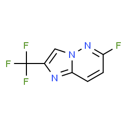 ChemSpider 2D Image | 6-Fluoro-2-(trifluoromethyl)imidazo[1,2-b]pyridazine | C7H3F4N3