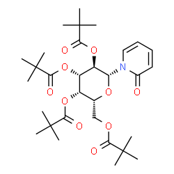 ChemSpider 2D Image | 1-[2,3,4,6-Tetrakis-O-(2,2-dimethylpropanoyl)-beta-D-galactopyranosyl]-2(1H)-pyridinone | C31H47NO10