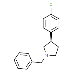 ChemSpider 2D Image | (3R)-1-Benzyl-3-(4-fluorophenyl)pyrrolidine | C17H18FN