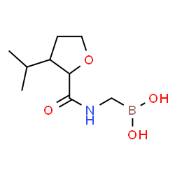 ChemSpider 2D Image | ({[(3-Isopropyltetrahydro-2-furanyl)carbonyl]amino}methyl)boronic acid (non-preferred name) | C9H18BNO4