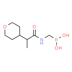 ChemSpider 2D Image | ({[2-(Tetrahydro-2H-pyran-4-yl)propanoyl]amino}methyl)boronic acid | C9H18BNO4