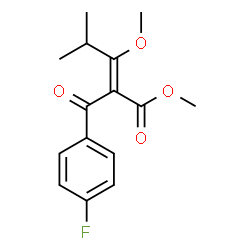 ChemSpider 2D Image | Methyl (2Z)-2-(4-fluorobenzoyl)-3-methoxy-4-methyl-2-pentenoate | C15H17FO4
