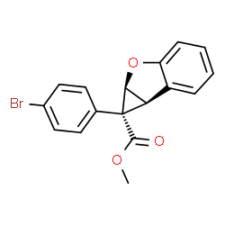 ChemSpider 2D Image | Methyl (1R,1aS,6bS)-1-(4-bromophenyl)-1a,6b-dihydro-1H-cyclopropa[b][1]benzofuran-1-carboxylate | C17H13BrO3