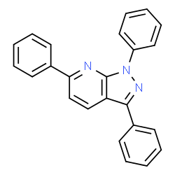 ChemSpider 2D Image | 1,3,6-Triphenyl-1H-pyrazolo[3,4-b]pyridine | C24H17N3