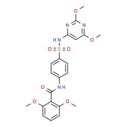 ChemSpider 2D Image | N-{4-[(2,6-dimethoxypyrimidin-4-yl)sulfamoyl]phenyl}-2,6-dimethoxybenzamide | C21H22N4O7S