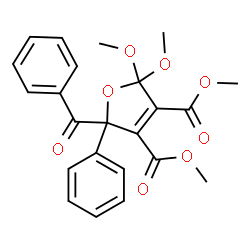 ChemSpider 2D Image | Dimethyl 2-benzoyl-5,5-dimethoxy-2-phenyl-2,5-dihydro-3,4-furandicarboxylate | C23H22O8