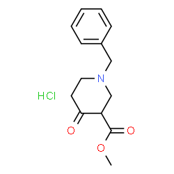 ChemSpider 2D Image | 1-Benzyl-3-carbomethoxy-4-piperidone hydrochloride | C14H18ClNO3