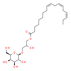 ChemSpider 2D Image | 3-(beta-D-Galactopyranosyloxy)-2-hydroxypropyl (9Z,12Z,15Z)-9,12,15-octadecatrienoate | C27H46O9