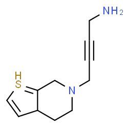 ChemSpider 2D Image | 4-(3a,4,5,7-tetrahydrothieno[2,3-c]pyridin-6-yl)but-2-yn-1-amine | C11H15N2S