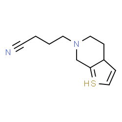 ChemSpider 2D Image | 4-(3a,4,5,7-tetrahydrothieno[2,3-c]pyridin-6-yl)butanenitrile | C11H15N2S