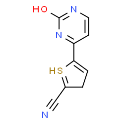 ChemSpider 2D Image | 5-(2-hydroxypyrimidin-4-yl)-3H-thiophene-2-carbonitrile | C9H6N3OS
