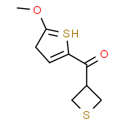 ChemSpider 2D Image | (2-methoxy-3H-thiophen-5-yl)-(thietan-3-yl)methanone | C9H11O2S2