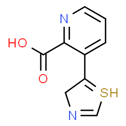 ChemSpider 2D Image | 3-(4H-thiazol-5-yl)pyridine-2-carboxylic acid | C9H7N2O2S
