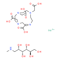 ChemSpider 2D Image | gadolinium(+3) cation; (2R,3R,4R,5S)-6-methylaminohexane-1,2,3,4,5-pentol; 2-[4,7,10-tris(carboxymethyl)-1,4,7,10-tetrazacyclododec-1-yl]acetic acid | C23H45GdN5O13