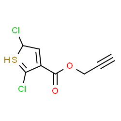 ChemSpider 2D Image | prop-2-ynyl 2,5-dichloro-2H-thiophene-4-carboxylate | C8H5Cl2O2S