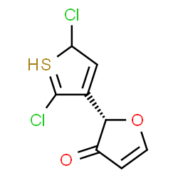 ChemSpider 2D Image | (2S)-2-(2,5-dichloro-2H-thiophen-4-yl)furan-3-one | C8H5Cl2O2S