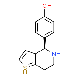 ChemSpider 2D Image | 4-[(4S)-4,5,6,7-tetrahydro-3aH-thieno[3,2-c]pyridin-4-yl]phenol | C13H14NOS