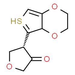 ChemSpider 2D Image | (4S)-4-(3,7a-dihydro-2H-thieno[3,4-b][1,4]dioxin-7-yl)tetrahydrofuran-3-one | C10H11O4S