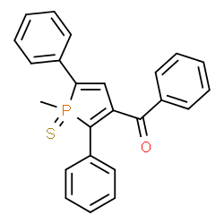 ChemSpider 2D Image | (1-Methyl-2,5-diphenyl-1-sulfido-1H-phosphol-3-yl)(phenyl)methanone | C24H19OPS