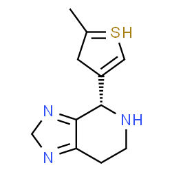 ChemSpider 2D Image | (4S)-4-(2-methyl-3H-thiophen-4-yl)-4,5,6,7-tetrahydro-2H-imidazo[4,5-c]pyridine | C11H14N3S