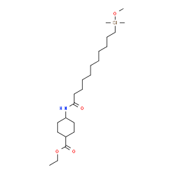 ChemSpider 2D Image | Ethyl 4-({11-[methoxy(dimethyl)silyl]undecanoyl}amino)cyclohexanecarboxylate | C23H45NO4Si