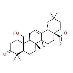 ChemSpider 2D Image | 25-Hydroxy-3-oxoolean-12-en-28-oic acid | C30H46O4