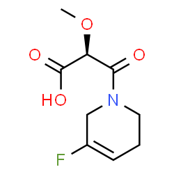 ChemSpider 2D Image | (2S)-3-(5-Fluoro-3,6-dihydro-1(2H)-pyridinyl)-2-methoxy-3-oxopropanoic acid | C9H12FNO4