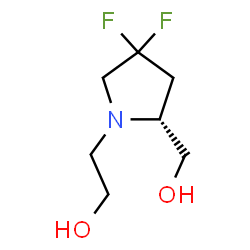 ChemSpider 2D Image | 2-[(2R)-4,4-Difluoro-2-(hydroxymethyl)-1-pyrrolidinyl]ethanol | C7H13F2NO2
