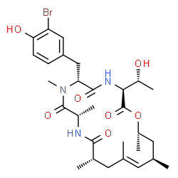 ChemSpider 2D Image | seragamide B | C29H42BrN3O7