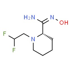 ChemSpider 2D Image | (2S)-1-(2,2-Difluoroethyl)-N'-hydroxy-2-piperidinecarboximidamide | C8H15F2N3O