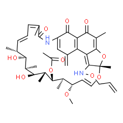 ChemSpider 2D Image | (7S,11S,12R,13S,14R,15R,16R,17S,18S)-6-[(Allyloxy)amino]-15,17-dihydroxy-11-methoxy-3,7,12,14,16,18,22-heptamethyl-27-methylene-2,23,29-trioxo-8,30-dioxa-24-azatetracyclo[23.3.1.1~4,7~.0~5,28~]triacon
ta-1(28),3,5,9,19,21,25-heptaen-13-yl acetate | C41H52N2O11