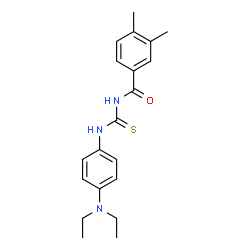 ChemSpider 2D Image | N-{[4-(Diethylamino)phenyl]carbamothioyl}-3,4-dimethylbenzamide | C20H25N3OS