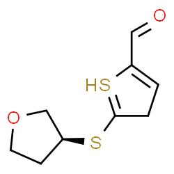 ChemSpider 2D Image | 2-[(3S)-tetrahydrofuran-3-yl]sulfanyl-3H-thiophene-5-carbaldehyde | C9H11O2S2