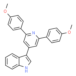 ChemSpider 2D Image | 3-[2,6-Bis(4-methoxyphenyl)-4-pyridinyl]-1H-indole | C27H22N2O2