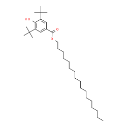ChemSpider 2D Image | Heptadecyl 4-hydroxy-3,5-bis(2-methyl-2-propanyl)benzoate | C32H56O3