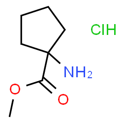 ChemSpider 2D Image | Methyl-1-aminocyclopentancarboxylathydrochlorid | C7H14ClNO2