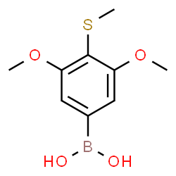 ChemSpider 2D Image | [3,5-Dimethoxy-4-(methylsulfanyl)phenyl]boronic acid | C9H13BO4S