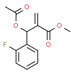 ChemSpider 2D Image | Methyl 2-[acetoxy(2-fluorophenyl)methyl]acrylate | C13H13FO4