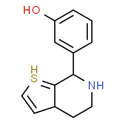 ChemSpider 2D Image | 3-(4,5,6,7-tetrahydro-3aH-thieno[2,3-c]pyridin-7-yl)phenol | C13H14NOS