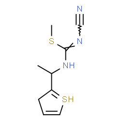ChemSpider 2D Image | 3-cyano-2-methyl-1-[1-(3H-thiophen-2-yl)ethyl]isothiourea | C9H12N3S2