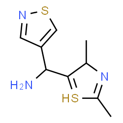 ChemSpider 2D Image | (2,4-dimethyl-4H-thiazol-5-yl)-isothiazol-4-yl-methanamine | C9H12N3S2