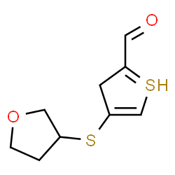 ChemSpider 2D Image | 4-tetrahydrofuran-3-ylsulfanyl-3H-thiophene-2-carbaldehyde | C9H11O2S2